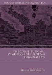 book The Constitutional Dimension of European Criminal Law