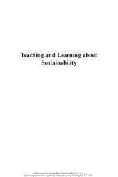 book Teaching and learning about sustainability