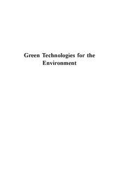 book Green technologies for the environment