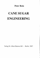 book Cane sugar engineering