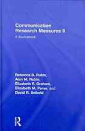 book Communication Research Measures II: A Sourcebook  (Volume 2)