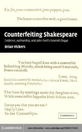 book Counterfeiting' Shakespeare: Evidence, Authorship and John Ford's Funerall Elegye