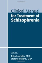 book Clinical manual for treatment of schizophrenia