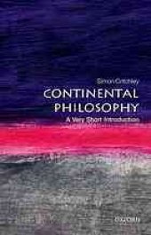 book Continental philosophy : a very short introduction