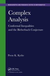 book Complex analysis : conformal inequalities and the Bierbach Conjecture