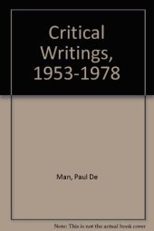 book Critical writings, 1953-1978