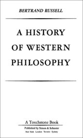 book History of Western Philosophy