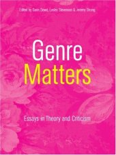 book Genre matters : essays in theory and criticism