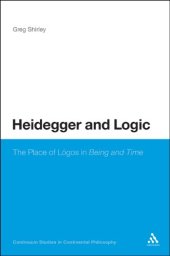 book Heidegger and logic : the place of lógos in Being and time