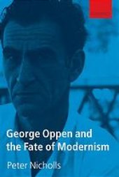 book George Oppen and the fate of modernism