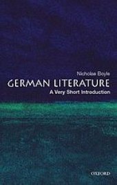 book German literature : a very short introduction