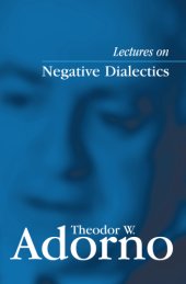 book Lectures on Negative Dialectics