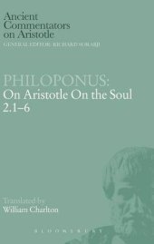 book Philoponus : on Aristotle on the soul 2.1-6