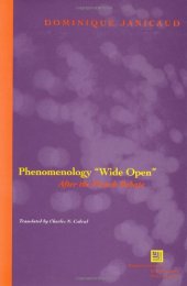 book Phenomenology "wide open" : after the French debate