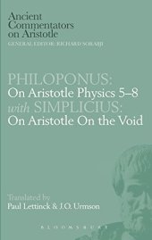 book On Aristotle Physics. On Aristotle on the void. On Aristotle Physics 5-8