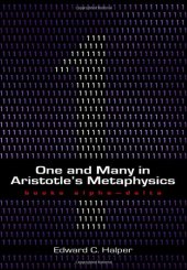 book One and many in Aristotle's Metaphysics. / Books alpha-delta