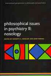 book Philosophical issues in psychiatry. II, Nosology