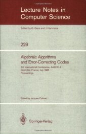 book Algebraic Algorithms and Error-Correcting Codes: 3rd International Conference, AAECC-3 Grenoble, France, July 15–19, 1985 Proceedings