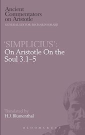 book 'Simplicius': On Aristotle On the Soul 3.1-5