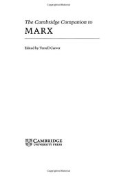 book The Cambridge companion to Marx