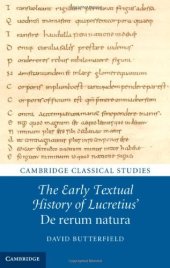 book The early textual history of Lucretius' "De rerum natura"