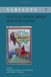 book Textual scholarship and the canon