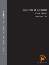 book Anatomy of Criticism  FOUR ESSAYS