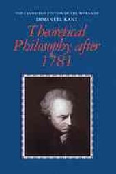 book Theoretical Philosophy after 1781