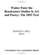 book The Renaissance : Studies in Art and Poetry