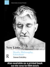 book Very little-- almost nothing : death, philosophy, literature