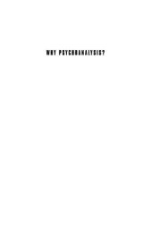 book Why Psychoanalysis?