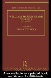 book William Shakespeare. Volume 4, 1753-1765