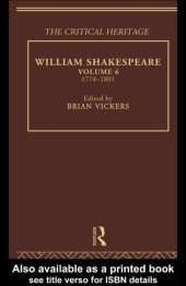 book William Shakespeare: Volume 6, 1774-1801