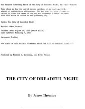 book The city of dreadful night