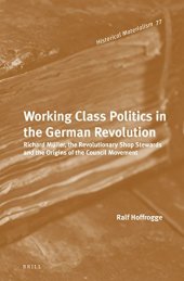 book Working class politics in the German Revolution : Richard Müller, the revolutionary shop stewards and the origins of the council movement