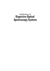 book Applications of Dispersive Optical Spectroscopy Systems