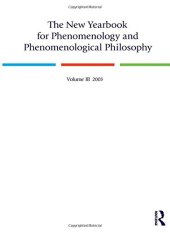 book The new yearbook for phenomenology and phenomenological philosophy. Volume III, 2003