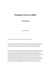 book Pourquoi j'ai cru en Hitler