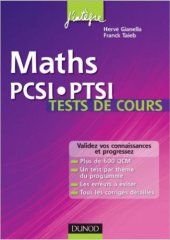 book Maths PCSI-PTSI Tests de cours : Validez vos connaissances et progressez !