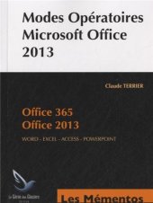 book Modes opératoires Microsoft Office 2013