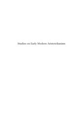 book Studies on Early Modern Aristotelianism