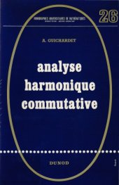 book Analyse harmonique commutative