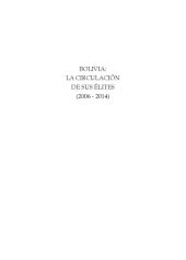 book Bolivia: La circulación de sus élites (2006-2014)