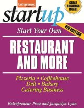 book Start Your Own Restaurant and More: Pizzeria, Cofeehouse, Deli, Bakery, Catering Business