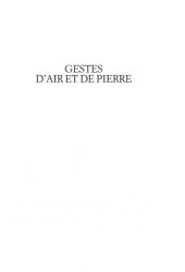 book Gestes d'air et de pierre : Corps, parole, souffle, image