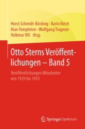 book Otto Sterns Veröffentlichungen - Band 5: Veröffentlichungen Mitarbeiter von 1929 bis 1935