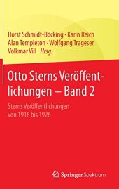 book Otto Sterns Veröffentlichungen - Band 2: Sterns Veröffentlichungen von 1916 bis 1926