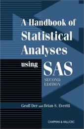 book A handbook of statistical analyses using SAS