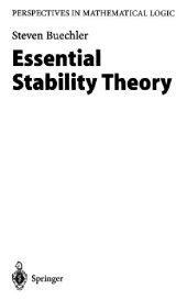 book Essential stability theory