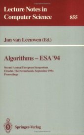 book Algorithms — ESA '94: Second Annual European Symposium Utrecht, The Netherlands, September 26–28, 1994 Proceedings